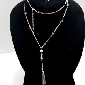 Silver Tassel Necklace